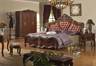 供應廈門市哪里能買到口碑好的雙人床實木美式貼金床:市轄區雙人床實木美式貼金床-泉州名都家具廈門分公司